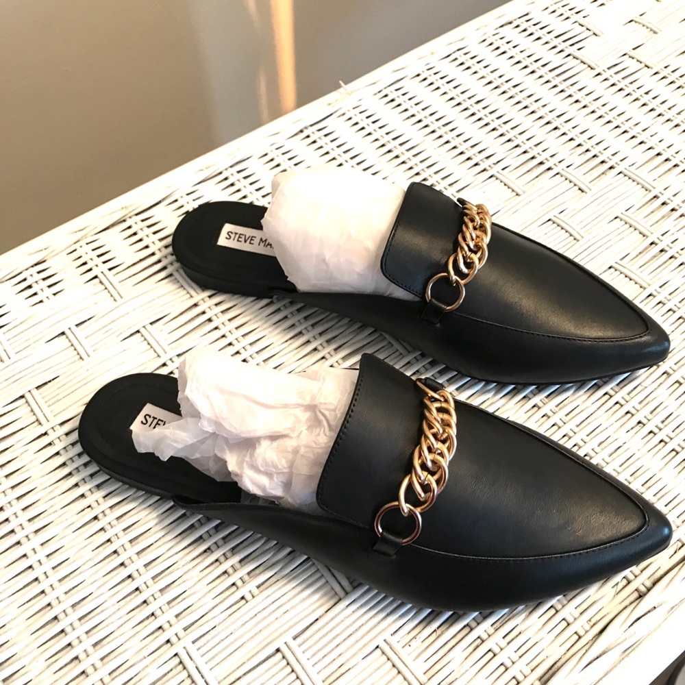 🌟NEW Steve Madden Forever Chain Leather Mule 10🌟